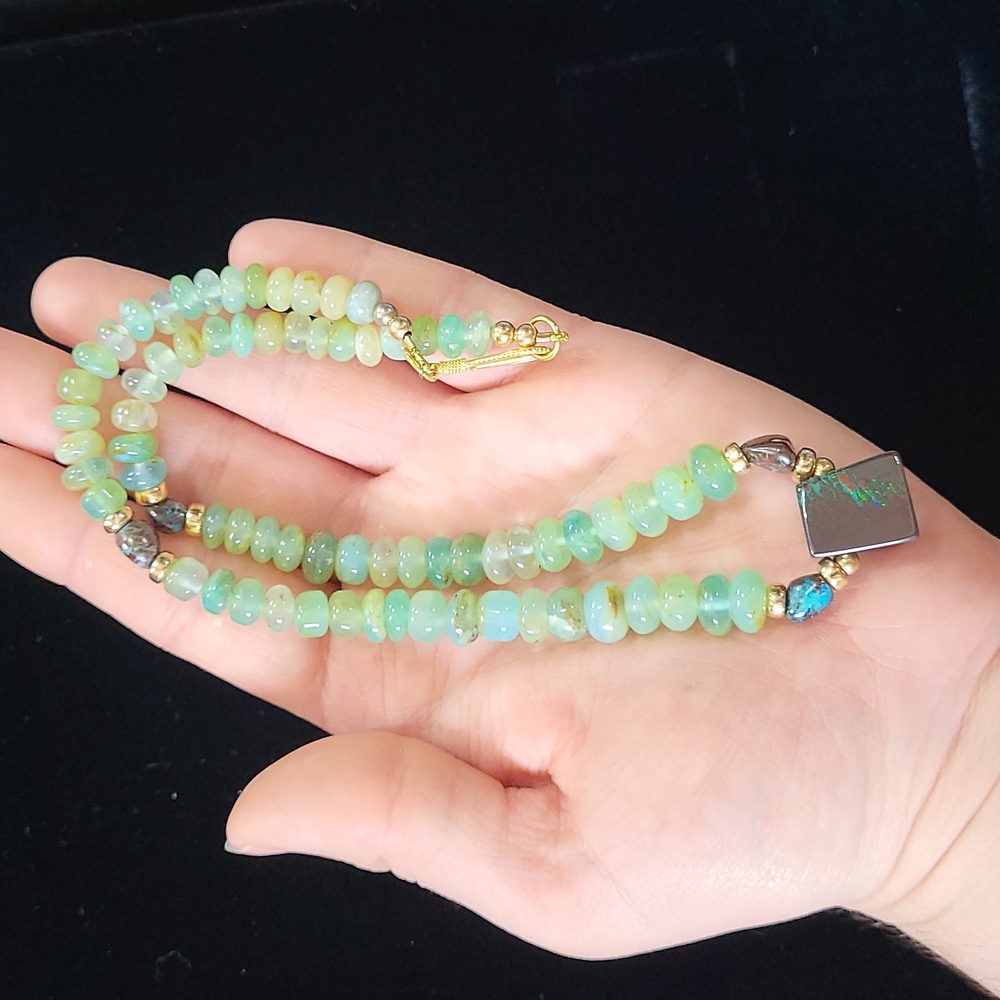 Genuine gemstone necklace